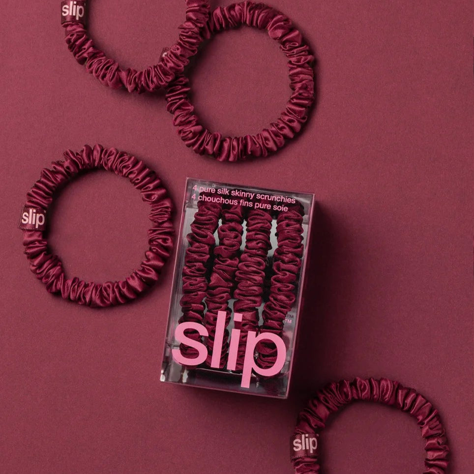 Skinny Scrunchies Maroon 4x