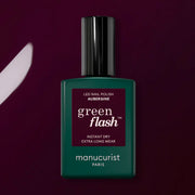 Green FLash LED lak Aubergine