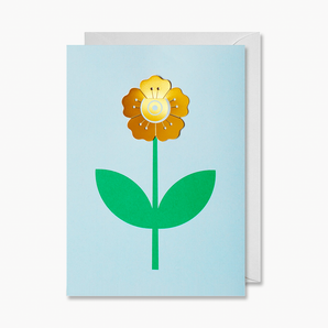 Přání s kovovou sponou Flower