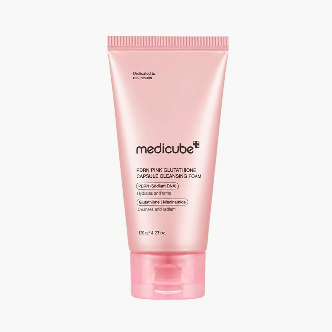 PDRN Pink Glutathione Capsule Cleansing Foam