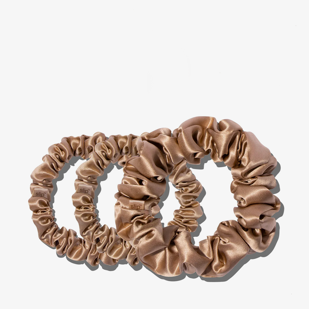 Midi/Large Scrunchies Light Brown 3x