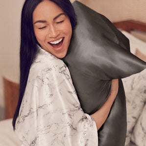 Silk Pillowcase Charcoal