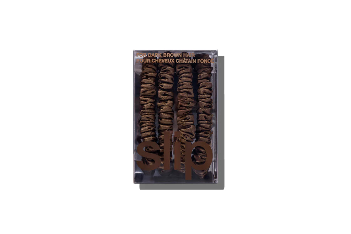 Skinny Scrunchies Dark Brown 4x