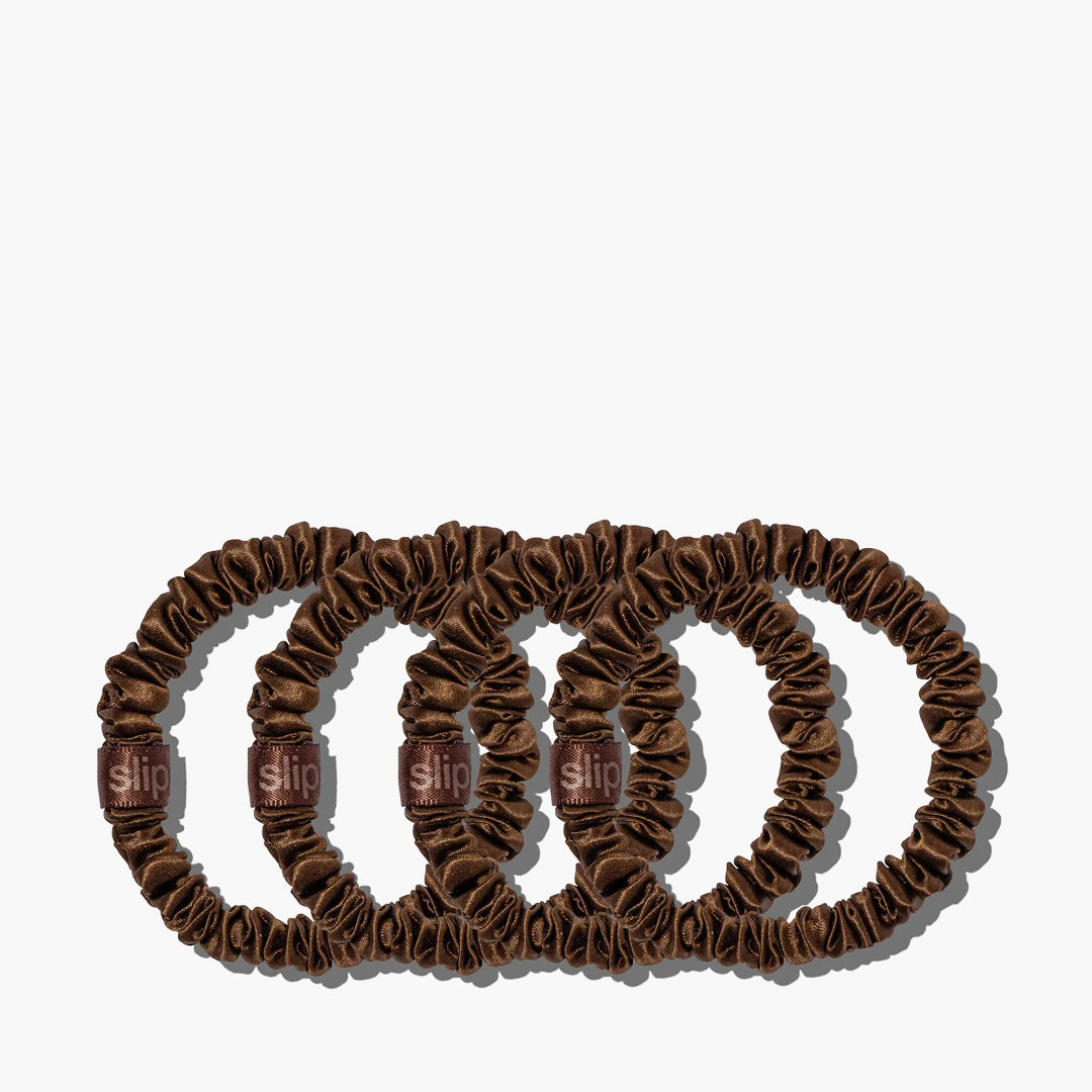 Skinny Scrunchies Dark Brown 4x